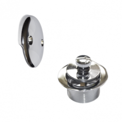 PSP0036 1-1/2" Twist & Close Tub Drain & Zinc Overflow Cover 